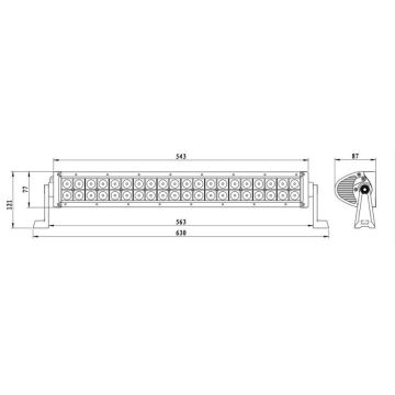 LED Light-Bar, 550x122x88, 12/24V, Offroad