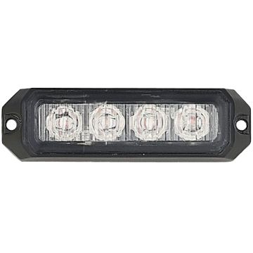 LED Blitzleuchte 12/24V, Lichtscheibe klar/Licht orange 01470025