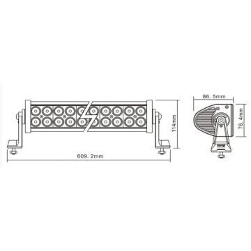 LED Light-Bar, 609x114x87, 12/24V, Offroad