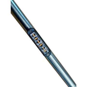 Feu clignotant à LED 12/24V, lentille transparente/lumière orange