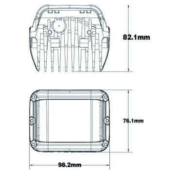 LED Arbeitsscheinw. 98x76x82, 12-24V *Set*