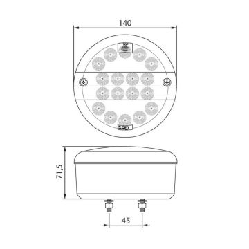 Schlussleuchte  li. + re. Tülle
