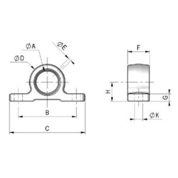 Lagerböcke für Kardanring schraubbar
