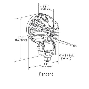 LED Arbeitsscheinw. Ø 80, 12/24V  Grote