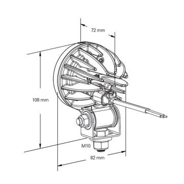 LED Arbeitsscheinwerfer, Ø  80 , 12V  Grote