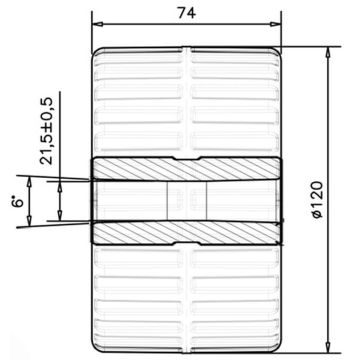 Galet de slip en polyuréthane bleu 017000602
