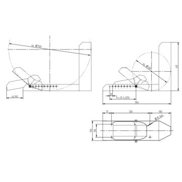 Rail-moto être debout court, avec bascule