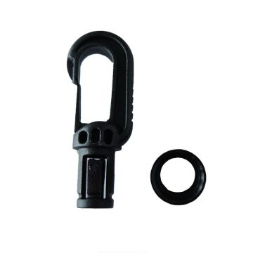 Kunststoff-Karabinerhaken schwarz lose 020010420