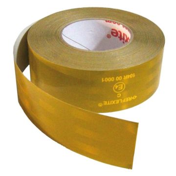 Marquage camion Oralite jaune, larg. 55mm, prix p. mètre