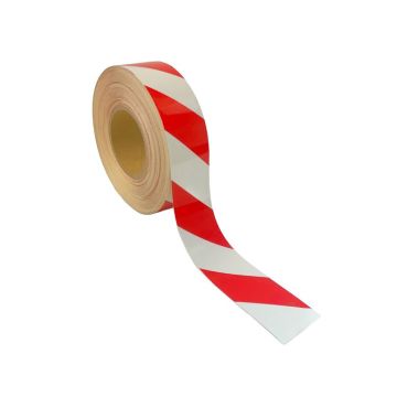 Autocollant réfléchissant rouge/blanc (rouleau à 50m)