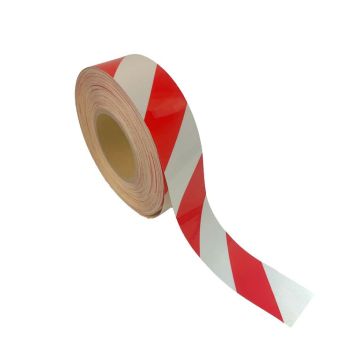Autocollant réfléchissant rouge/blanc (rouleau à 50m) 021000223
