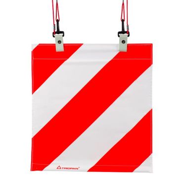 Signal lumineux Fanion rouge/blanc 40x40cm