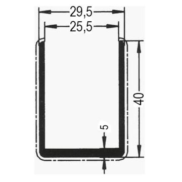 ALU profil de bord pour 25mm pour parois