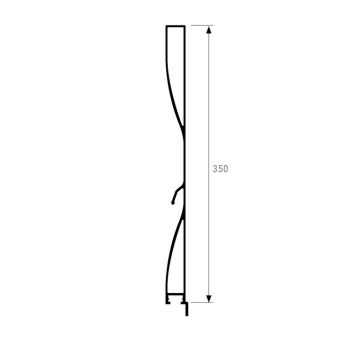 Alu Bordwand, 350 x 25 mm L 5,2m