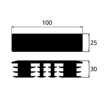 Abschlussdeckel zu Einstecklatte