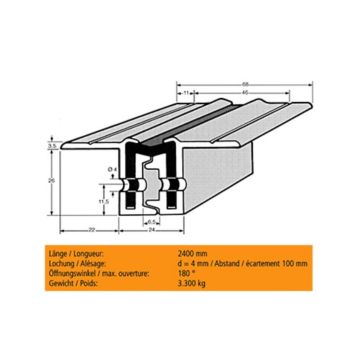 Profilscharnier Alu  (Tilaband)