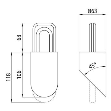 Zurrmulde, rund, blank zum anschweissen