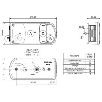 Schlussleuchte Radex 5600 links