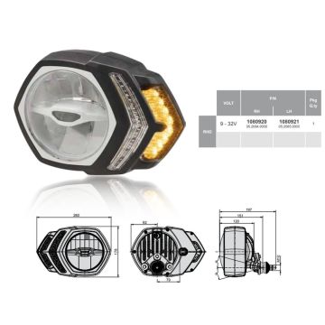 LED Aufbauscheinwerfer Cobo 9-32V  rechts