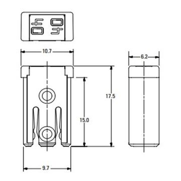 Blocksicherung, 60A MCase Slotted 32V
