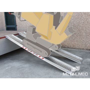 Alu-rampe, 1670 kg par paire, sans bord,