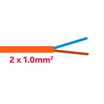 Kabel   2-pol 2.1mm², Orange G-PUR  per / m