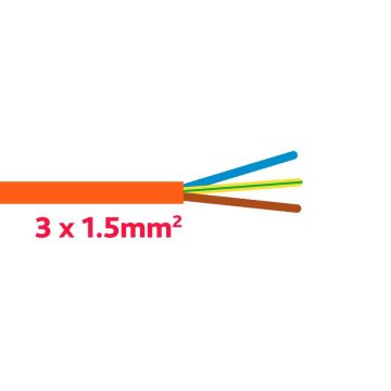 Kabel   3-pol 1.5mm², Orange G-PUR  per / m