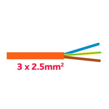 Kabel  3-pol 2.5mm², Orange G-PUR  per / m