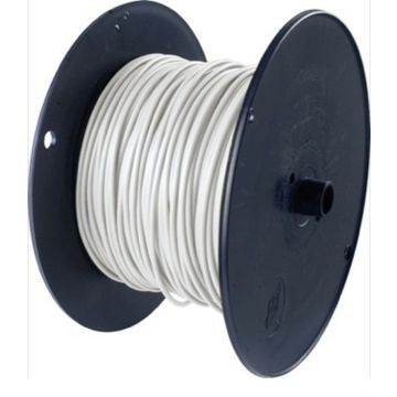 Câble 1 x 0,75 mm², couleur blanche  1 rouleau = 100 m