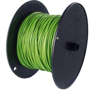 Câble 1 x 0,75 mm², couleur verte  1 rouleau = 100 m