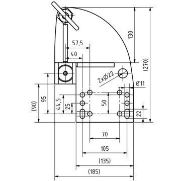 Jeu de pièces de fixation pour béquille à six pans 100152