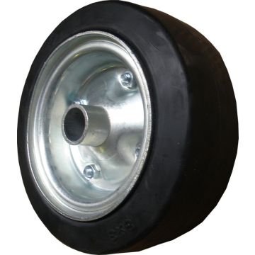 Roue caoutchouc dur, jante en acier 100183