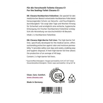 Clesana Bio Hochbarriere Folienliner (Nachfüllfolie)