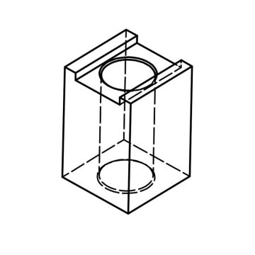 Vierkantlagerbock 75x50x50