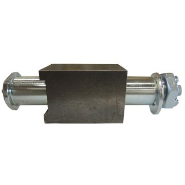 Bolzen inkl. Vierkantlagerbock, Kronenmutter