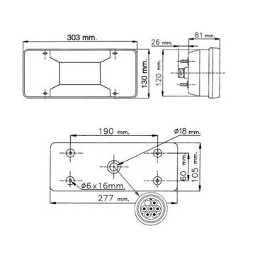 Feu arrière OEM Cobo Iveco Daily, gauche
