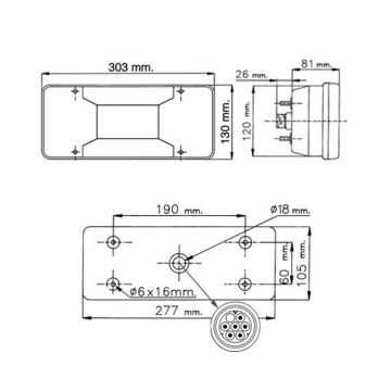 Feu arrière OEM Cobo Iveco Daily, droite