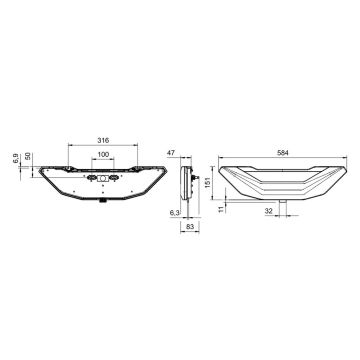 LED Schlussleuchte Jokon links für Wohnmobil