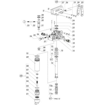Handpumpe kpl., 2L, OMFB PMI  25S/2