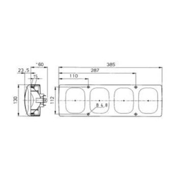 Blink-Brems-Schlussleuchte  Jokon BBSN 561  12V