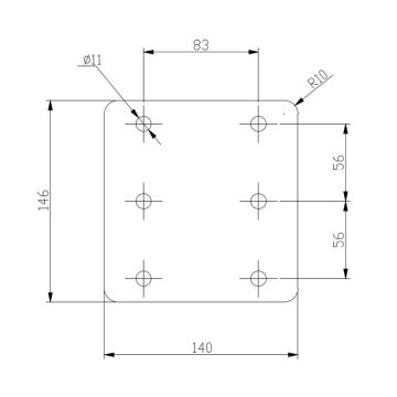 Höhenadapter für Flanschkugel M10