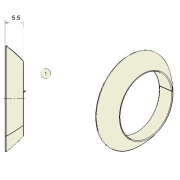 Anneau de centrage pour roue jumelée M22