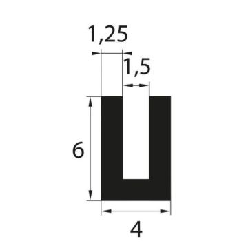 Kantenschutzprofil, Klemmbereich 1.5mm