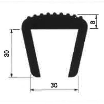 PVC Profil für 30mm 4-kant Profil