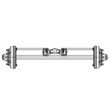 Essieu rigide freiné  60mm carré écartement 1500mm 120020d