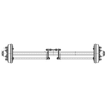 Essieu rigide freiné  60mm carré écartement 1600mm 120020g