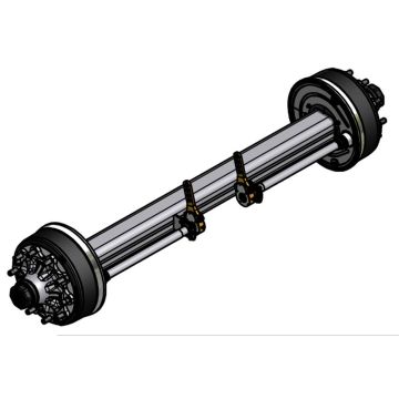 Essieu rigide freiné 130mm carré écartement 2000mm