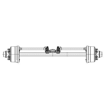 Bremsachse  80mm 4-kant Spur 1800mm