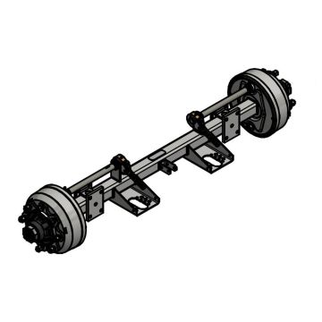 Bremsachse  80mm 4-kant Spur 1850mm