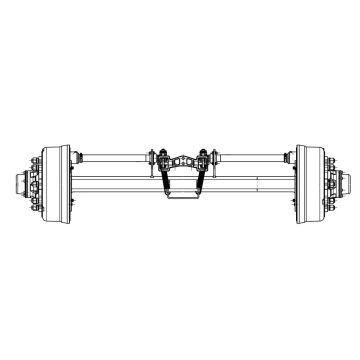 Bremsachse  90mm 4-kant Spur 1700mm